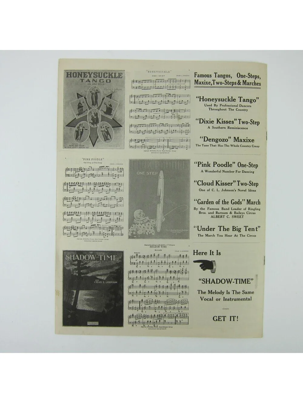 Sheet Music Catalog FJA Forster Music Chicago Illinois Advertising Antique 1914